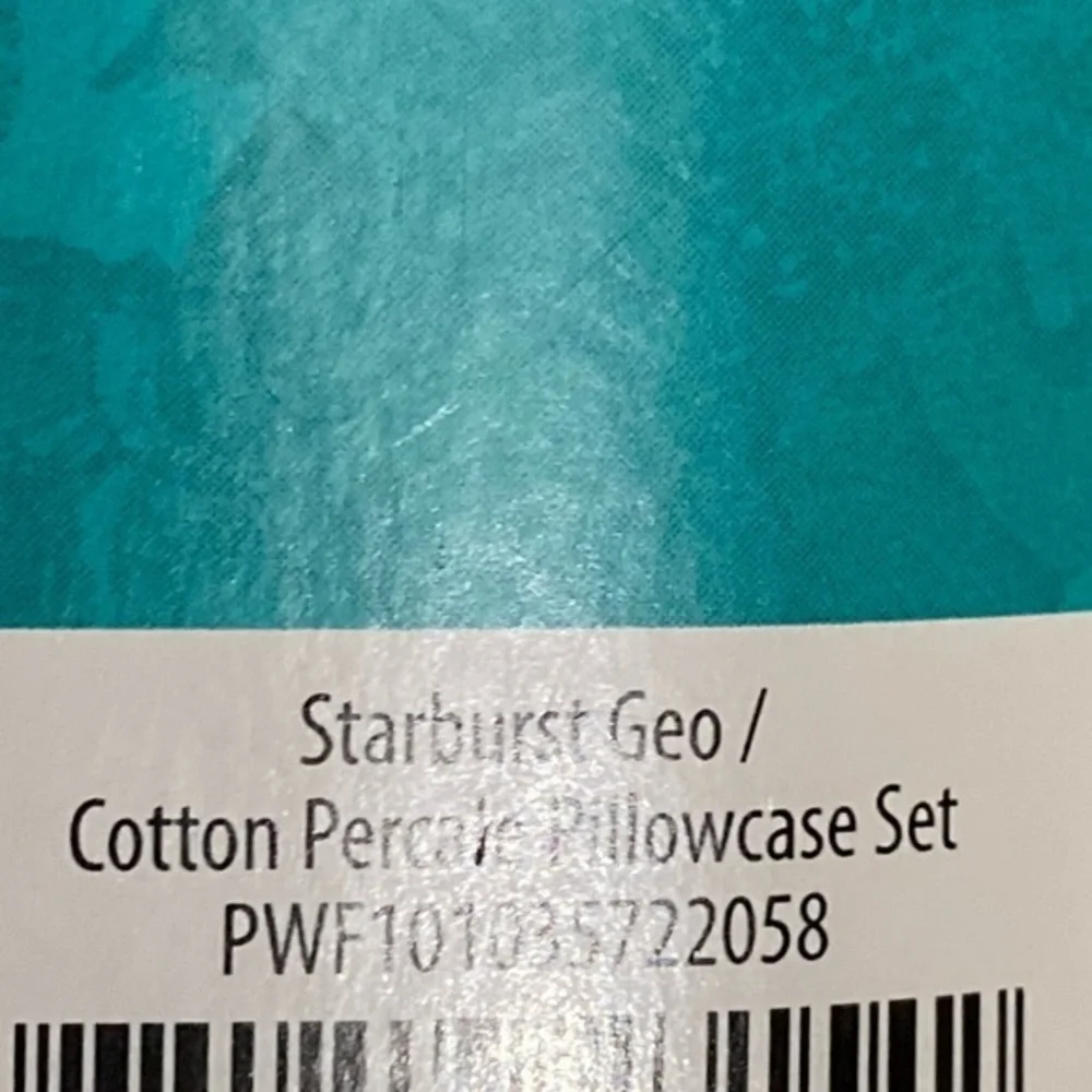 The Pioneer Woman Pillow Case‎ Set Starburst Geo 300 Thread Count Cotton